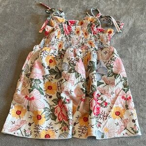 Charming Floral Kids Dress with Red and Pink Accents